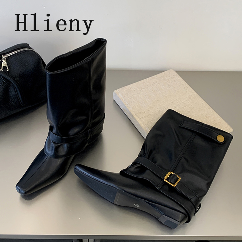 Street Fashion Female - Hlieny Fashion Designer Ankle Boots Women