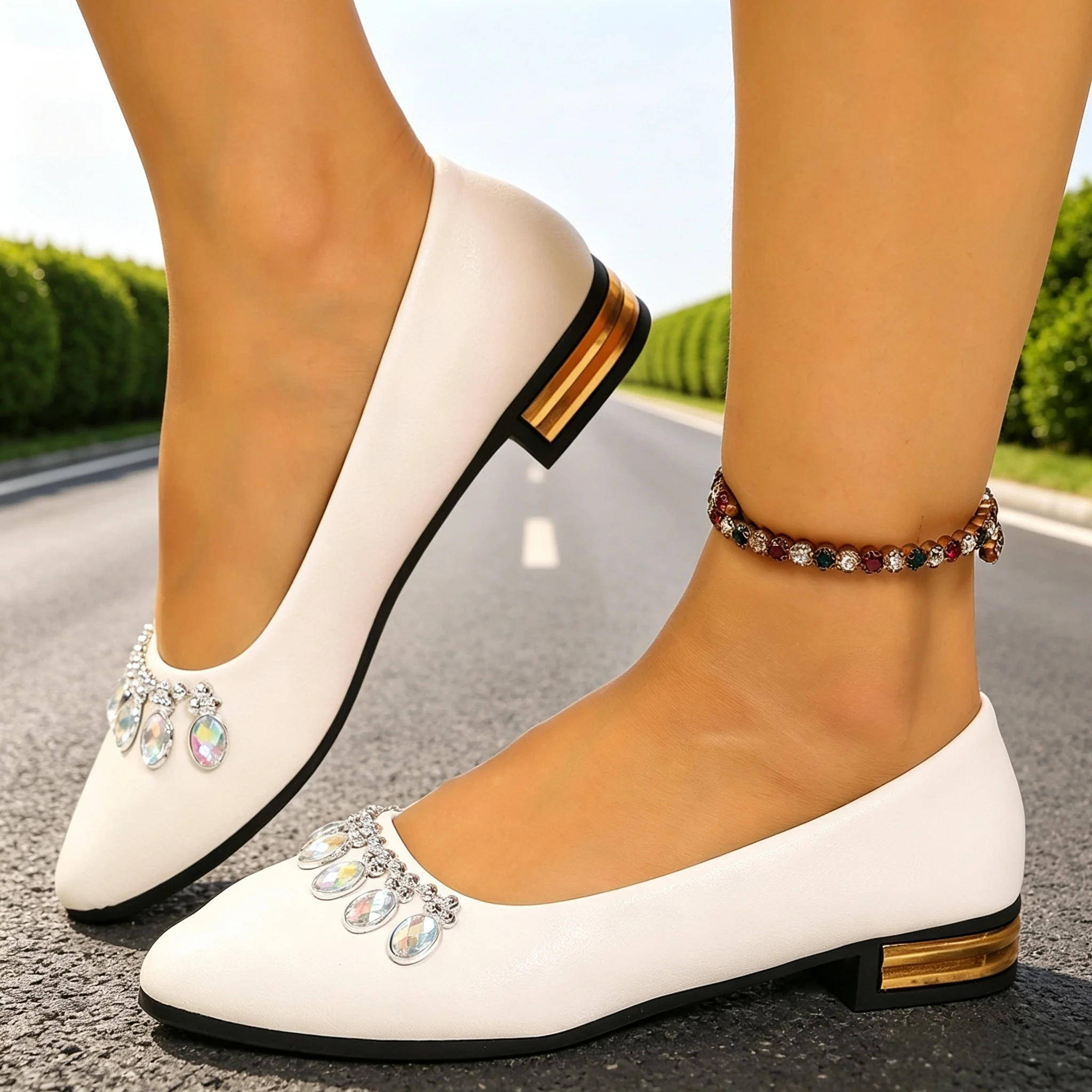 Street Fashion Shoes - Women Flats Pointed Toe Ballet Shoes