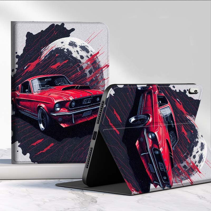 Street Fashion Graffiti - Yellow Mustang Street Graffiti Smoke For
