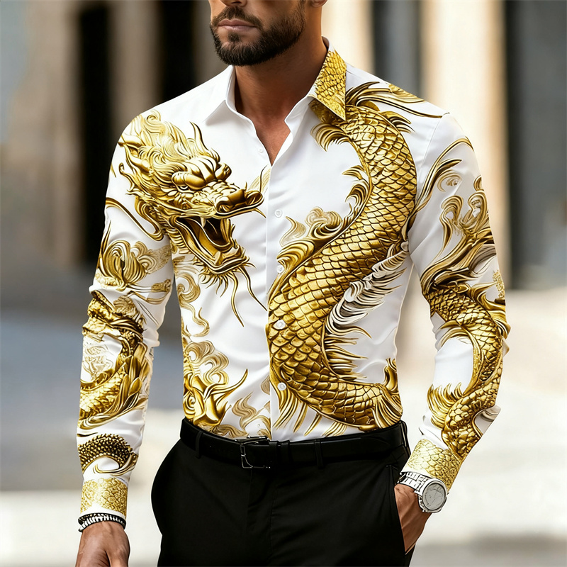Men's Shirt Long Sleeve Shirt  - đánh giá và giá Street Fashion In Chinese