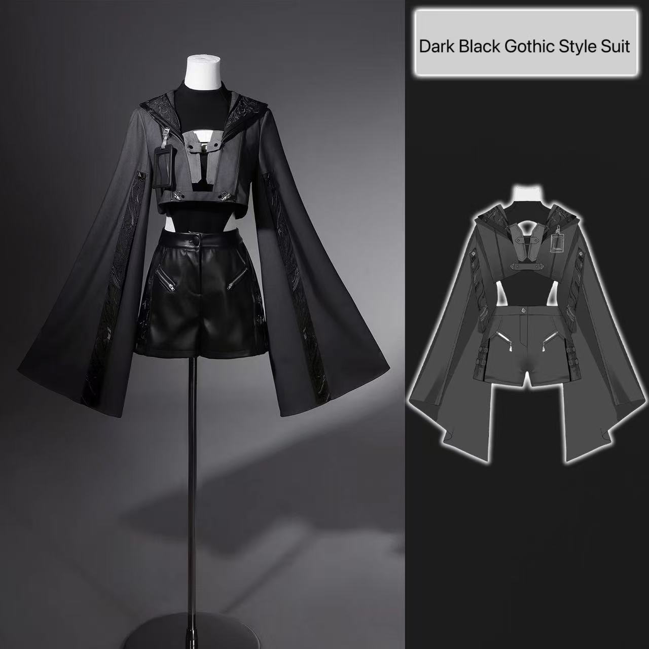 Dark Black Gothic Costume Wome - đánh giá và giá Street Fashion In Chinese
