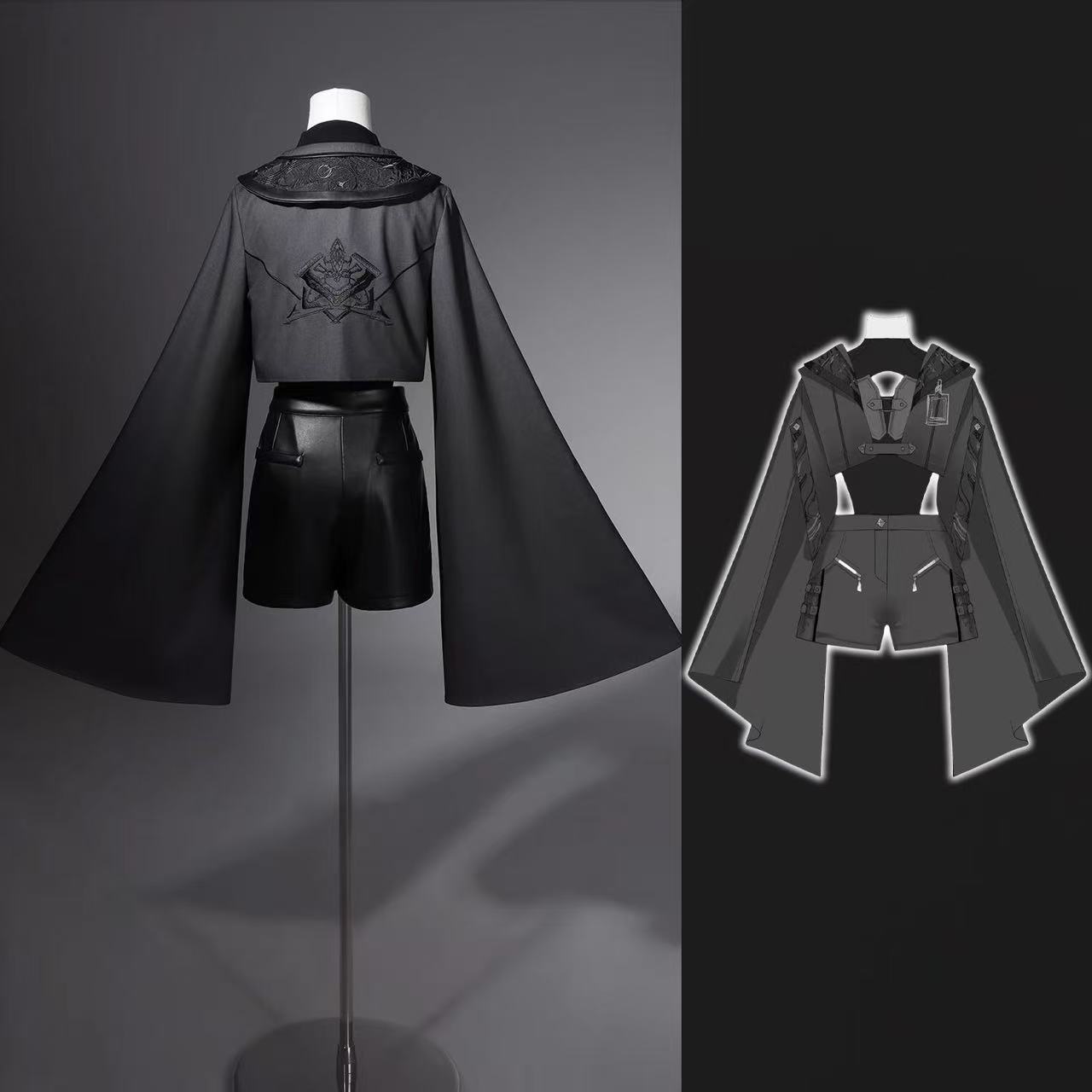 Dark Black Gothic Costume Wome - đánh giá và giá Street Fashion In Chinese