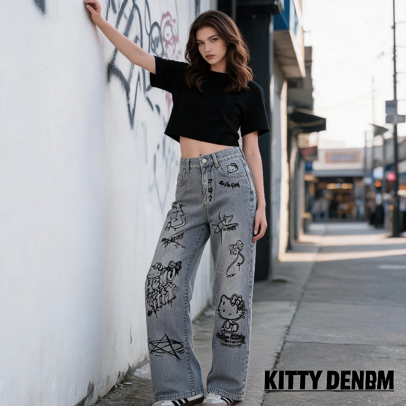Cute Keiokitty Rhinestone Graf - đánh giá và giá Street Fashion Graffiti