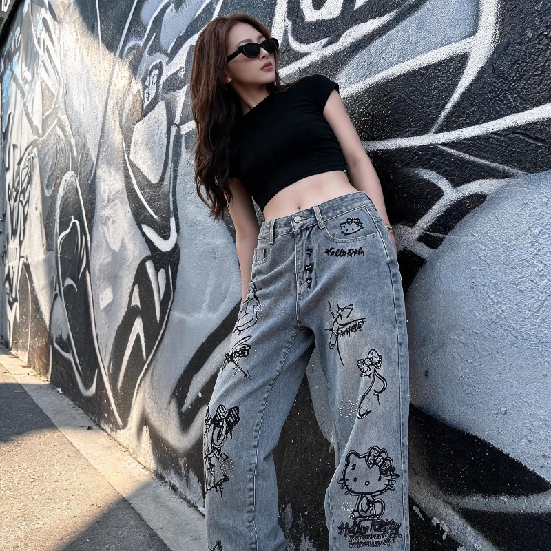 Cute Keiokitty Rhinestone Graf - đánh giá và giá Street Fashion Graffiti