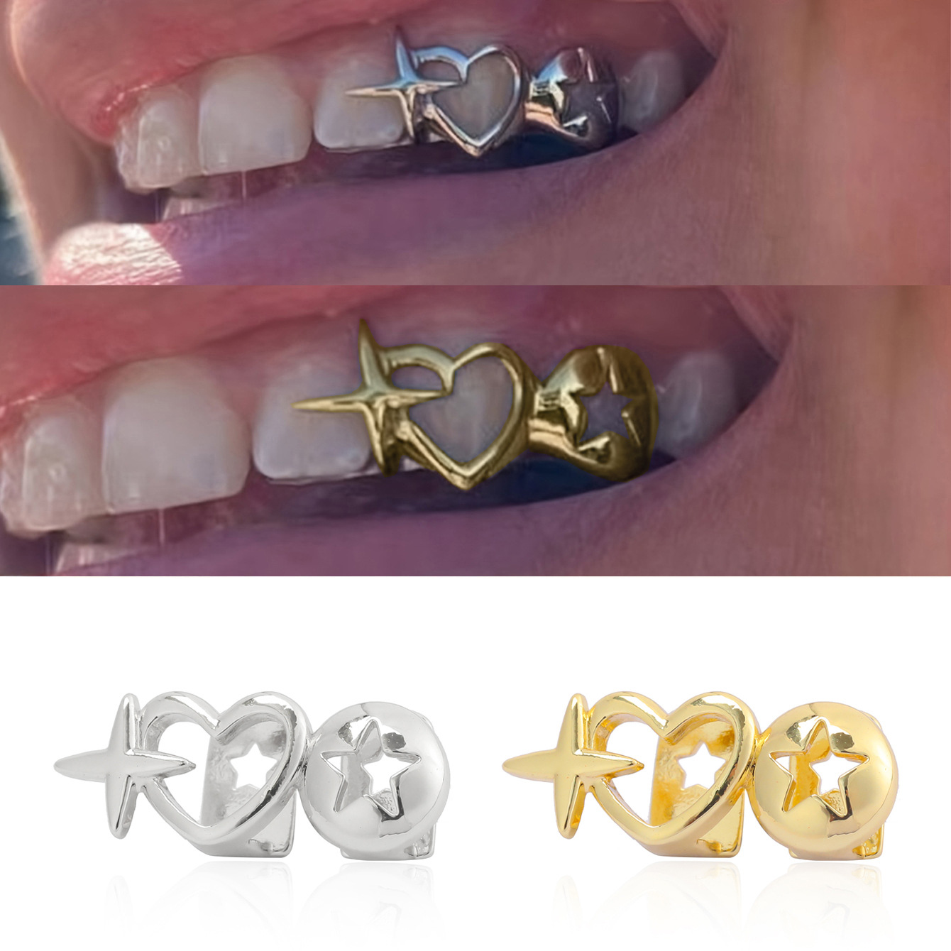 Punk Hip Hop Hollow Heart Teet - đánh giá và giá Street Fashion Jewelry