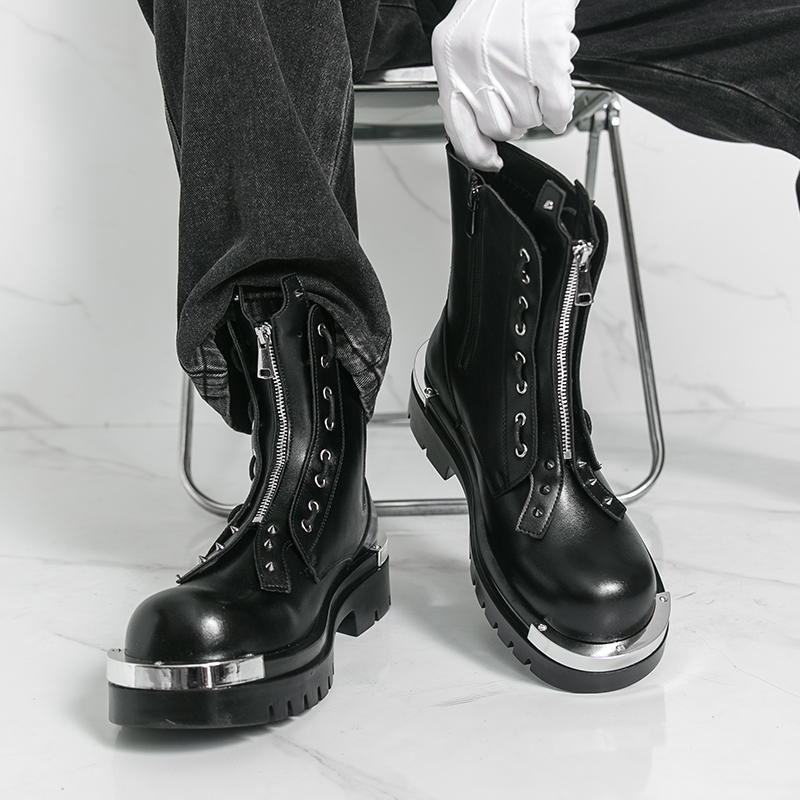 Men's thick soled boots Design - đánh giá và giá Street Fashion Walk
