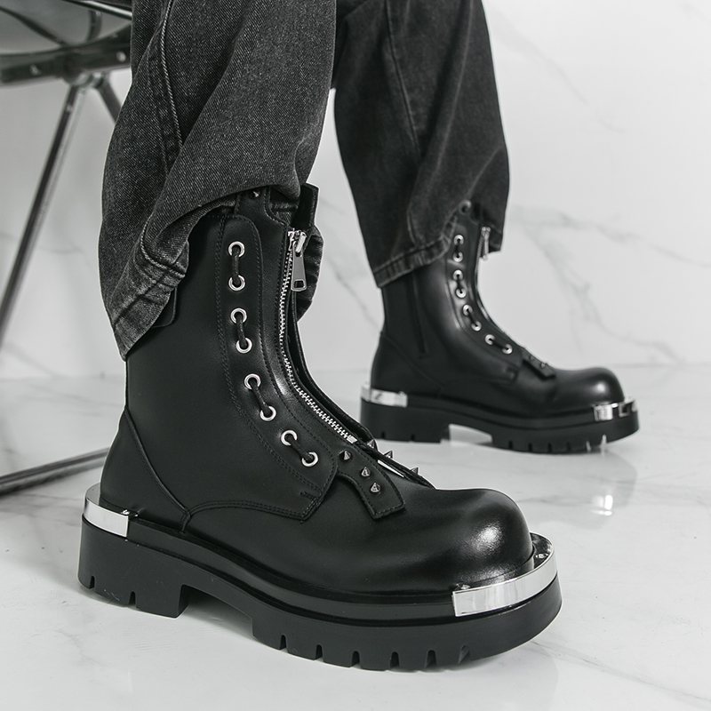 Men's thick soled boots Design - đánh giá và giá Street Fashion Walk