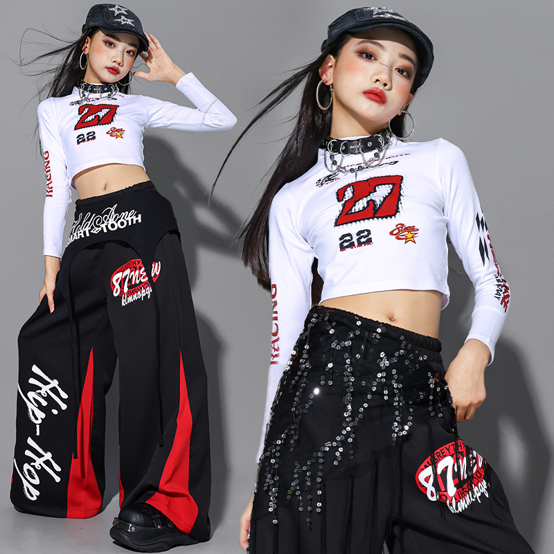 2025 Jazz Dance Clothes Girls  - đánh giá và giá Street Fashion Kpop